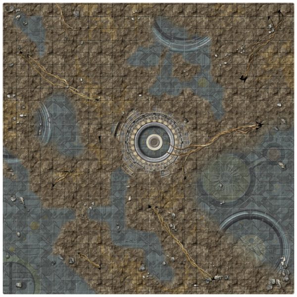 Alien Catacombs Gaming Mat 2x2 2