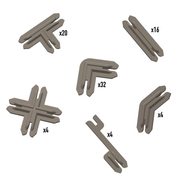 Plastic Terrain Clips - Brown 1